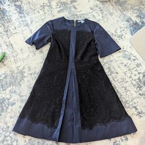 Draper James Elegant Black and Navy Lace Dress